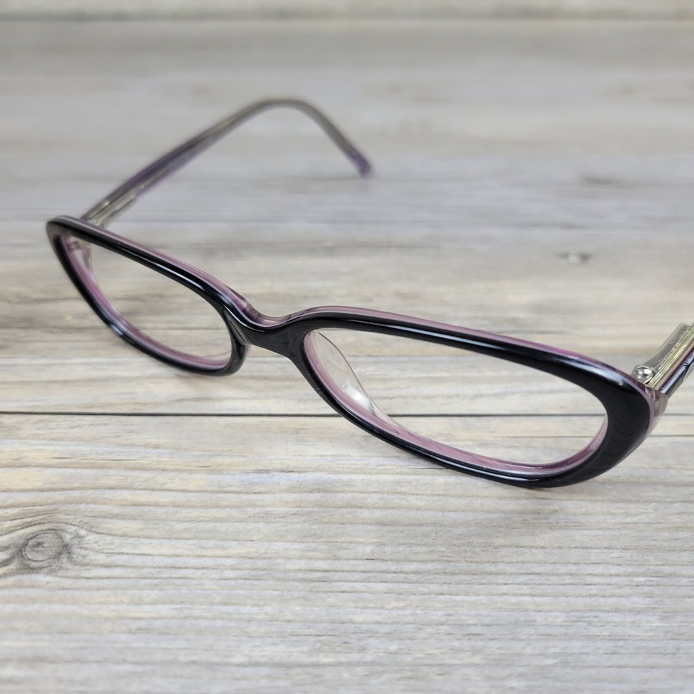 Coach Eyeglasses Holly (504) Black Purple Oval Frames Womens 50-16-135